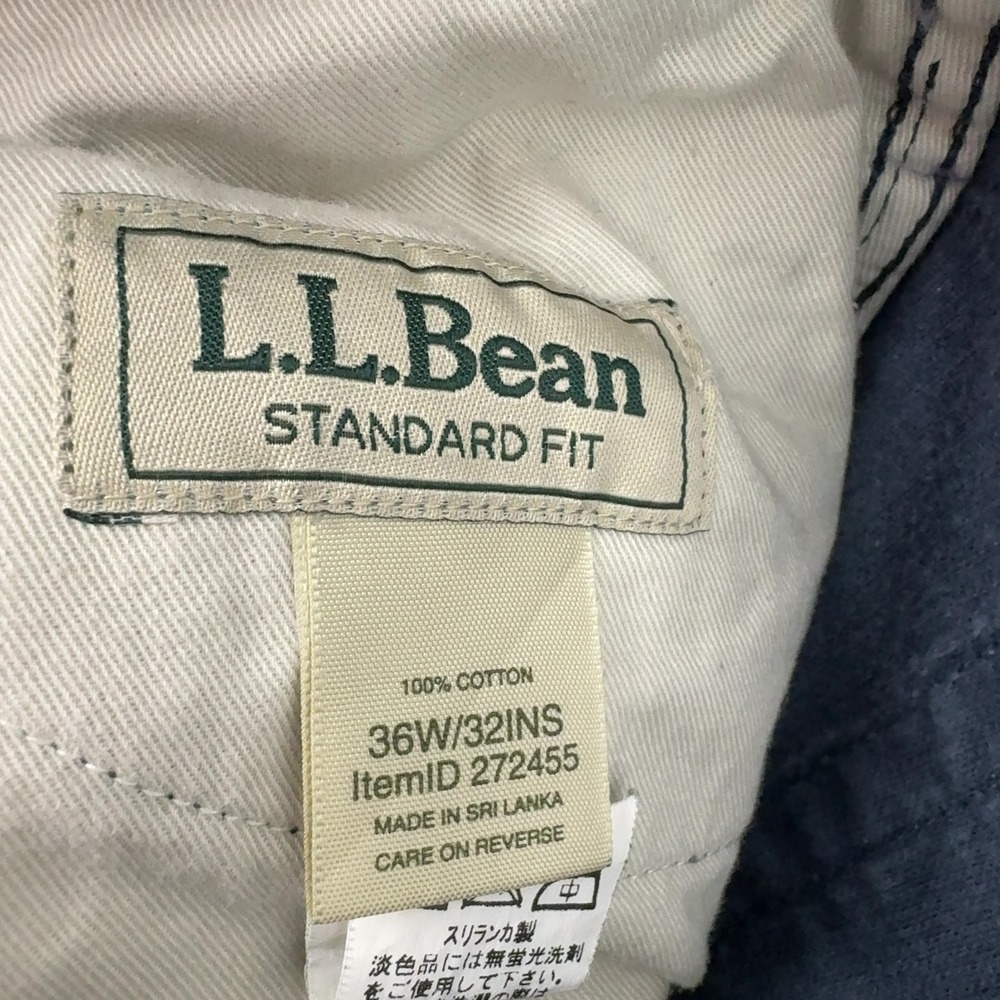 LL Bean Corduroy Pants Mens 36x32 Blue Cotton Standard Fit Straight Outdoor - Picture 3 of 7